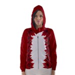 Canada Maple Leaf Art Souvenirs Hooded Windbreaker (Women)