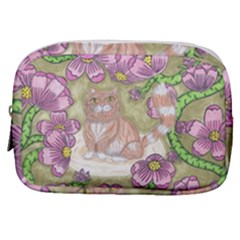 Fluffy Cat In A Garden  Make Up Pouch (small) by okhismakingart