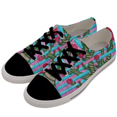 Notebook Flower Tree Men s Low Top Canvas Sneakers by okhismakingart