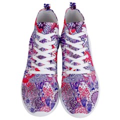 Floral Jungle Purple Men s Lightweight High Top Sneakers by okhismakingart