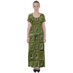 Electric Field Art Vi High Waist Short Sleeve Maxi Dress by okhismakingart