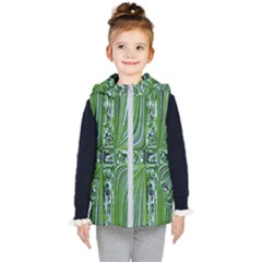 Electric Field Art Vii Kids  Hooded Puffer Vest by okhismakingart