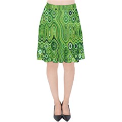 Electric Field Art Xii Velvet High Waist Skirt by okhismakingart