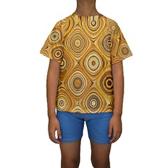 Electric Field Art Xiv Kids  Short Sleeve Swimwear by okhismakingart