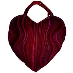 Electric Field Art Xli Giant Heart Shaped Tote by okhismakingart