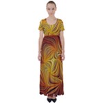 Electric Field Art LI High Waist Short Sleeve Maxi Dress