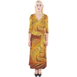 Electric Field Art LI Quarter Sleeve Wrap Maxi Dress