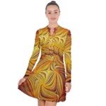 Electric Field Art LI Long Sleeve Panel Dress