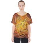 Electric Field Art LI V-Neck Dolman Drape Top