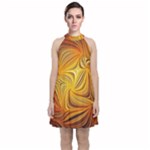 Electric Field Art LI Velvet Halter Neckline Dress 