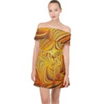 Electric Field Art LI Off Shoulder Chiffon Dress