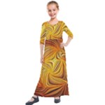 Electric Field Art LI Kids  Quarter Sleeve Maxi Dress
