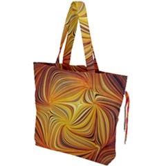 Electric Field Art Li Drawstring Tote Bag by okhismakingart