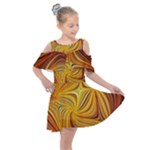 Electric Field Art LI Kids  Shoulder Cutout Chiffon Dress