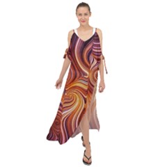 Electric Field Art Liv Maxi Chiffon Cover Up Dress by okhismakingart