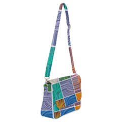 Electric Field Art Collage I Shoulder Bag With Back Zipper by okhismakingart