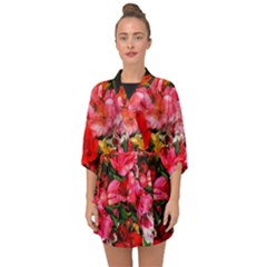 Lovely Lilies  Half Sleeve Chiffon Kimono by okhismakingart