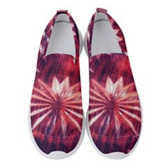 Faded Crystal Flower Women s Slip On Sneakers by okhismakingart