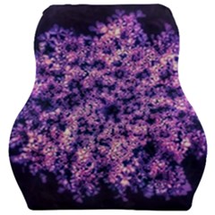 Queen Annes Lace In Purple And White Car Seat Velour Cushion  by okhismakingart