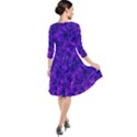Queen Annes Lace in Blue and Purple Quarter Sleeve Waist Band Dress View2