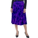 Queen Annes Lace in Blue and Purple Classic Velour Midi Skirt  View1