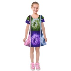 Closing Queen Annes Lace Collage (horizontal) Kids  Short Sleeve Velvet Dress by okhismakingart