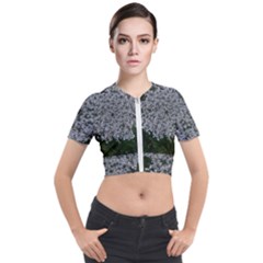 Queen Annes Lace Original Short Sleeve Cropped Jacket by okhismakingart