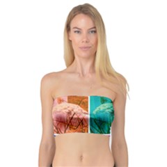 Color Block Queen Annes Lace Collage Bandeau Top by okhismakingart