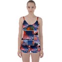 Sunset Collage Tie Front Two Piece Tankini View1