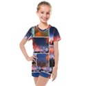 Sunset Collage Kids  Mesh Tee and Shorts Set View1