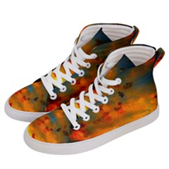 Tie-dye Sky Women s Hi-top Skate Sneakers by okhismakingart