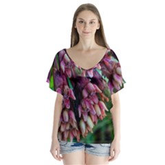 Milkweed V-neck Flutter Sleeve Top by okhismakingart