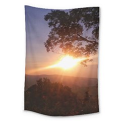 Mountain Sunset Large Tapestry by okhismakingart