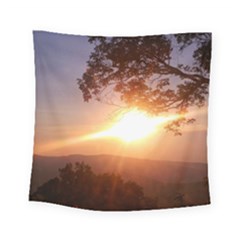 Mountain Sunset Square Tapestry (small) by okhismakingart