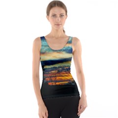 Blue Sunset Tank Top by okhismakingart