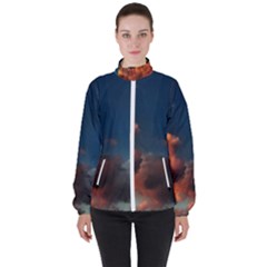 Favorite Clouds Women s High Neck Windbreaker by okhismakingart