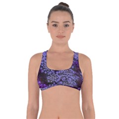 Blue Queen Anne s Lace Landscape Got No Strings Sports Bra by okhismakingart