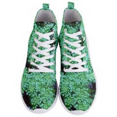 Green Queen Anne s Lace Landscape Men s Lightweight High Top Sneakers by okhismakingart