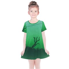 Creepy Green Scene Kids  Simple Cotton Dress by okhismakingart