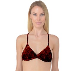 Red Goldenrod Reversible Tri Bikini Top by okhismakingart