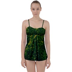 Green Goldenrod Babydoll Tankini Set