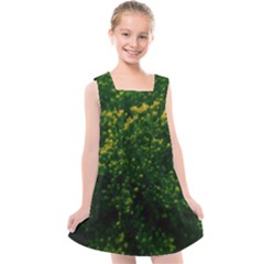 Green Goldenrod Kids  Cross Back Dress