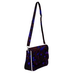 Red-edged Blue Sedum Shoulder Bag With Back Zipper by okhismakingart