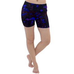 Red-edged Blue Sedum Lightweight Velour Yoga Shorts by okhismakingart