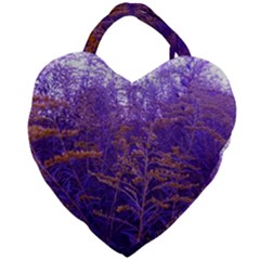 Yellow And Blue Goldenrod Giant Heart Shaped Tote by okhismakingart