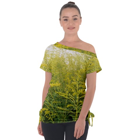 Yellow Goldenrod Tie-up Tee by okhismakingart