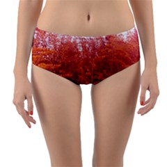 Red Goldenrod Reversible Mid-waist Bikini Bottoms by okhismakingart