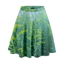 Turquoise Goldenrod High Waist Skirt by okhismakingart