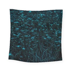 Dark Green Queen Anne s Lace Hillside Square Tapestry (small) by okhismakingart