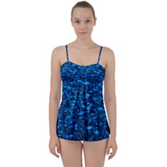 Blue Queen Anne s Lace Hillside Babydoll Tankini Set by okhismakingart